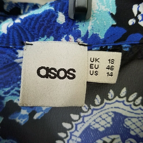 ASOS Mixed Print Blouse Sz 14- EUC! - Picture 5 of 6
